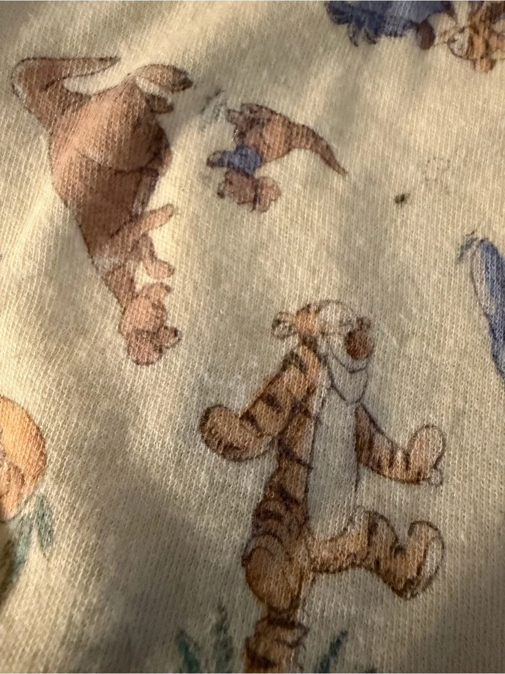 Disney Yellow Winnie the Pooh All-Over Print Footed One-Piece